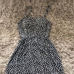 Cute black dress with flowers.